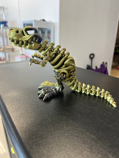 3D Printed Gold & Black T-Rex (Medium)