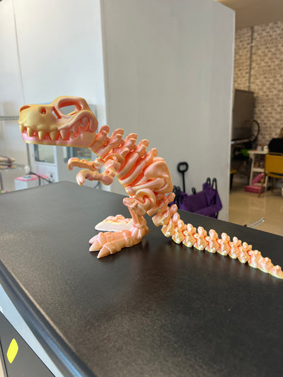 3D Printed Orange & Yellow T-Rex (Large)