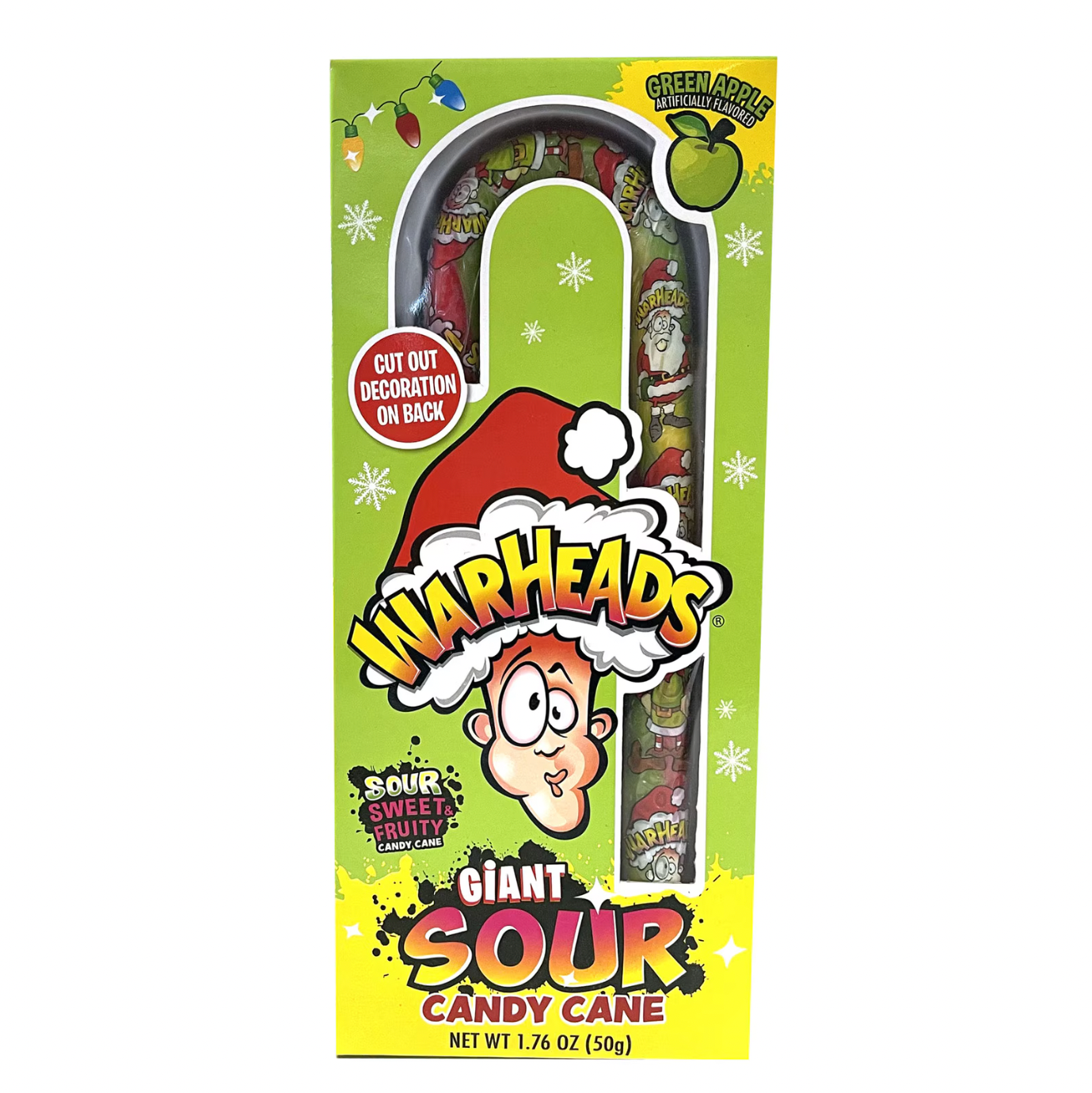 Warheads Sour Big Candy Cane