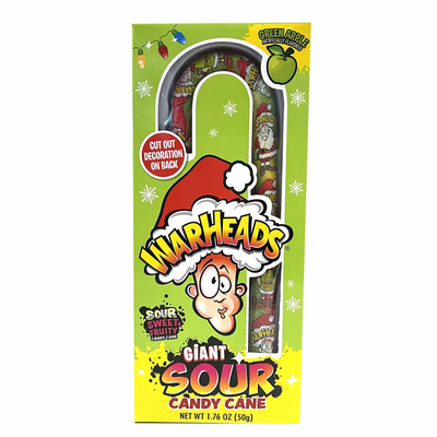 Warheads Sour Big Candy Cane