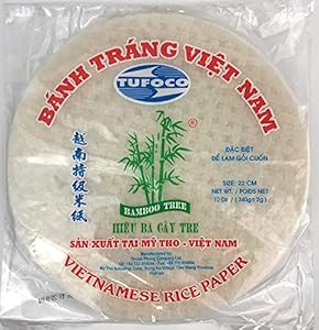 Bamboo Tree Spring Roll Rice Paper Wrappers, 22cm