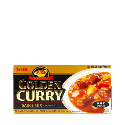 S&B Golden Curry Japanese Curry Mix, Hot 7.8 oz